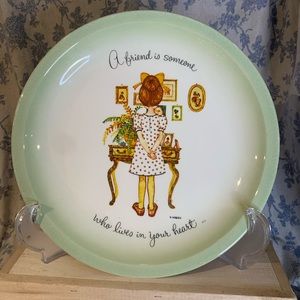 VTG 1972 Holly Hobbie Friendship Plate